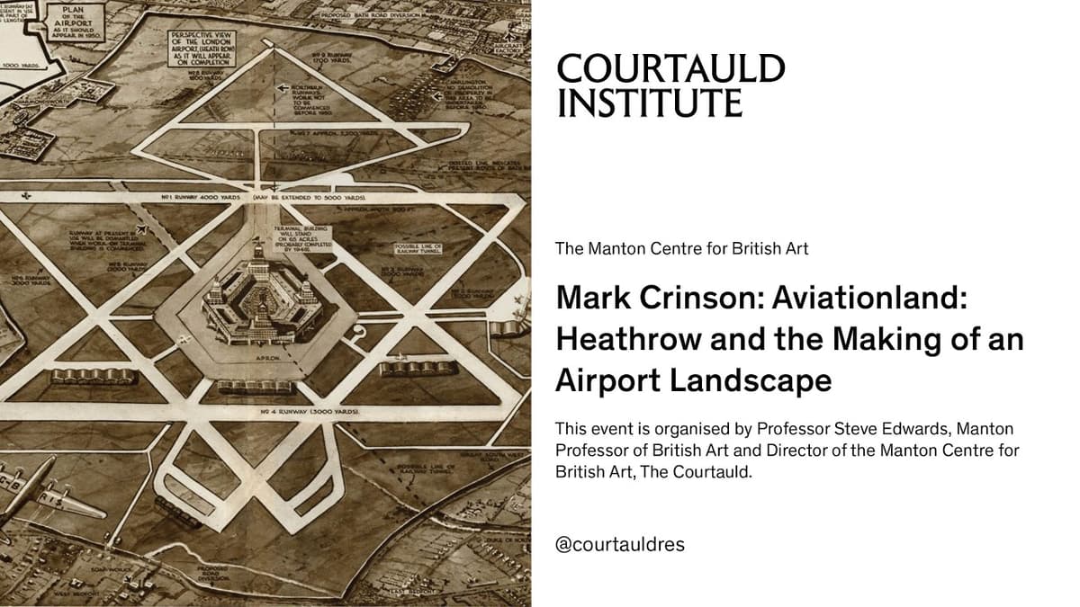 Mark Crinson: Aviationland: Heathrow and the Making of an Airport Landscape
