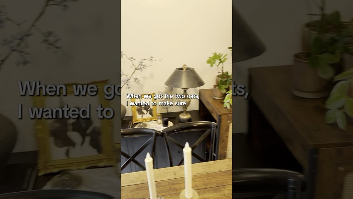 Here’s How She Creates Space for Her 2 Cats   in Her Chic NYC Apartment #apartmenttour