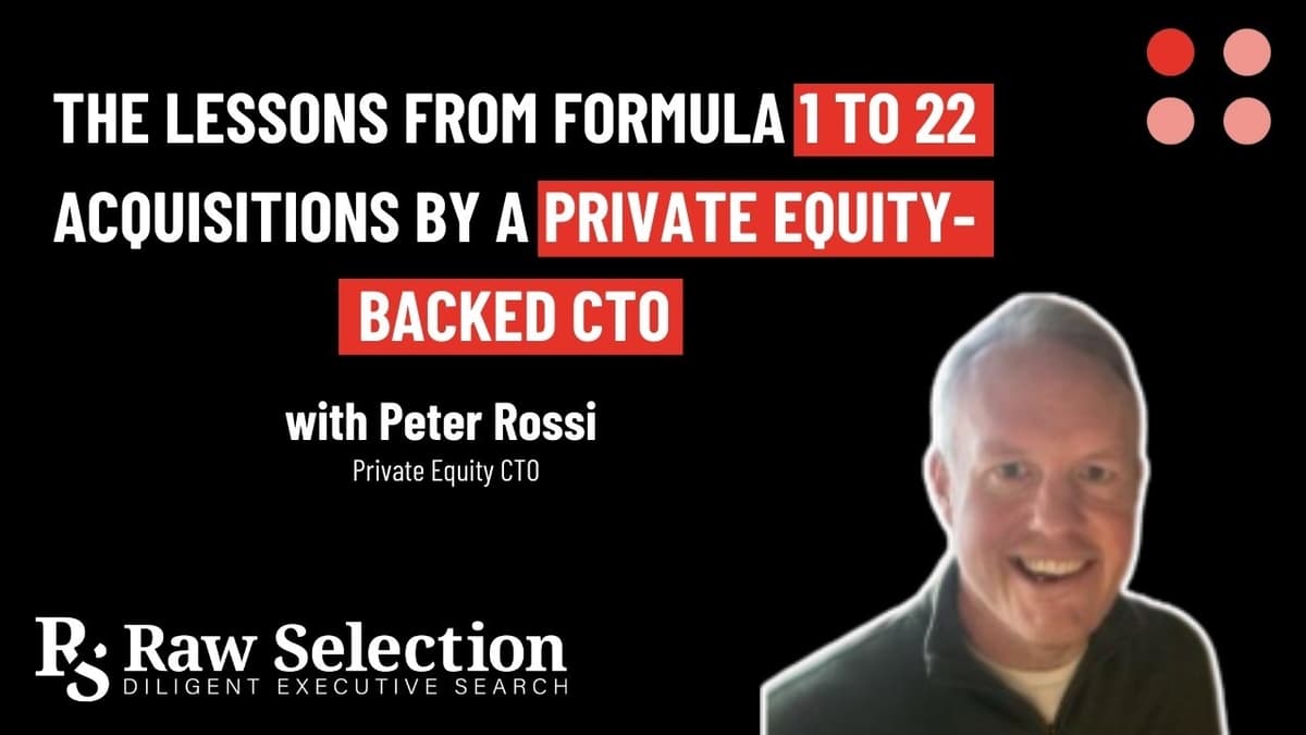The Lessons From Formula 1 to 22 Acquisitions by a Private Equity Backed CTO