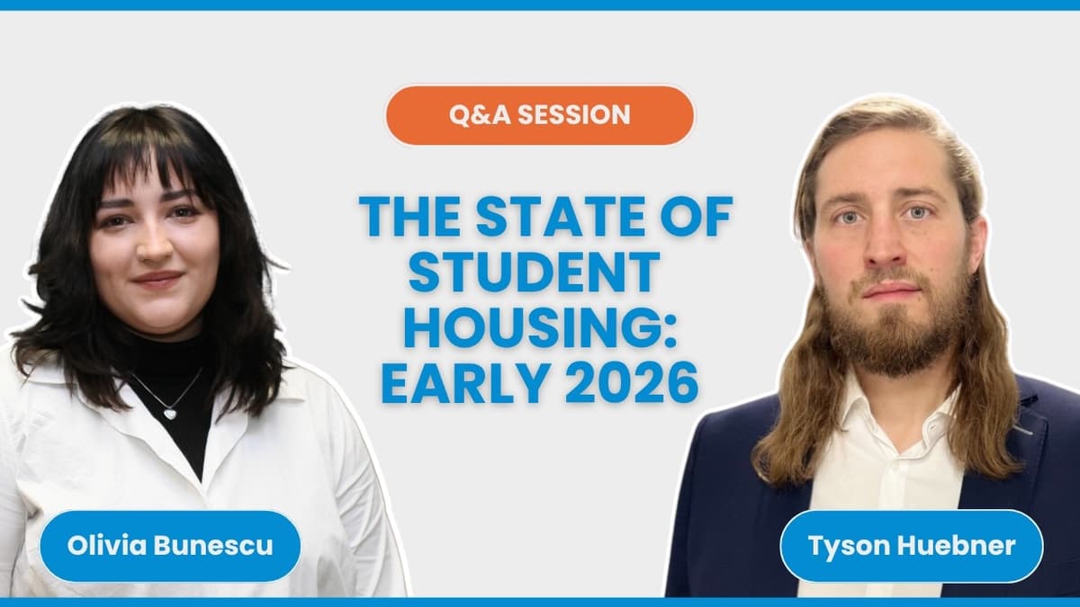 Earlier Leasing, Tougher Competition for Student Housing in Early 2026: A Q&A With Tyson Huebner