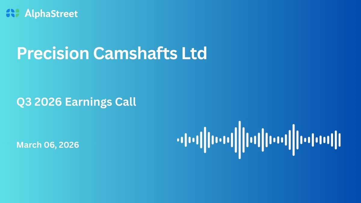 Precision Camshafts Ltd Q3 FY2025-26 Earnings Conference Call