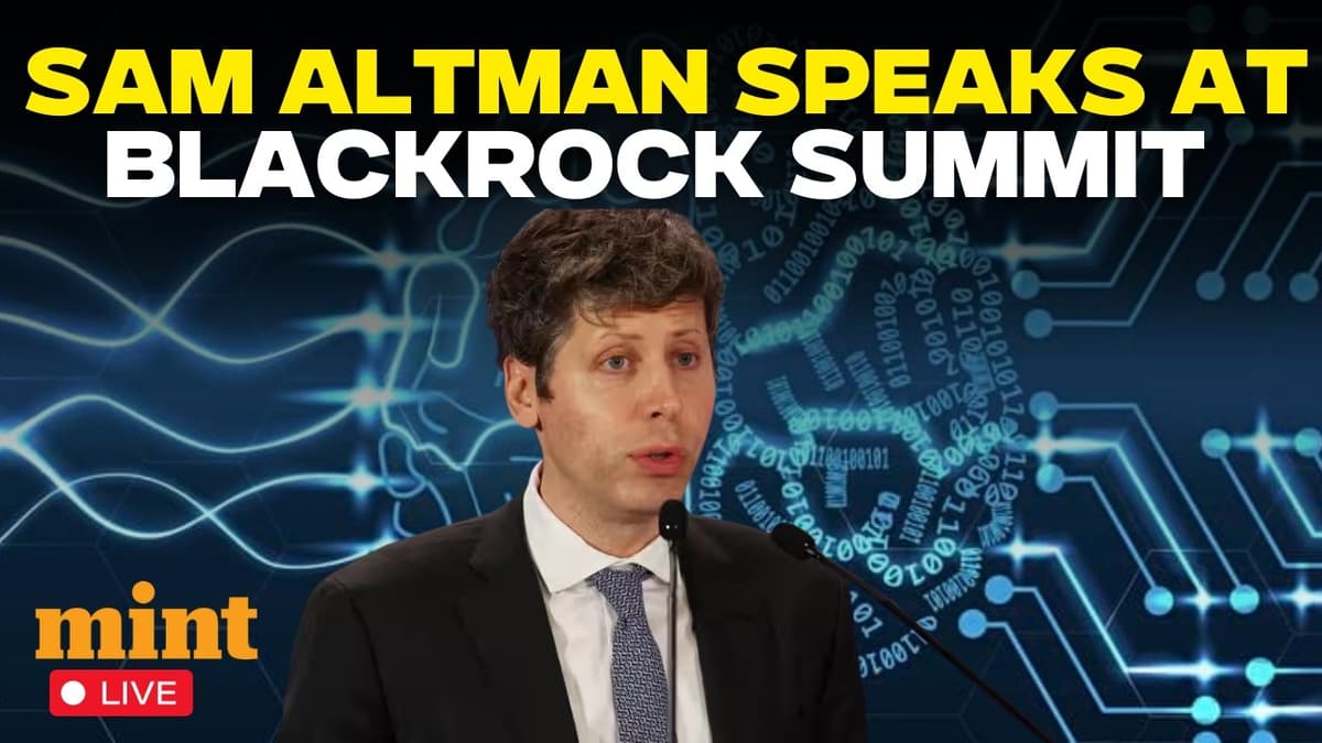 LI VE | OpenAI CEO Sam Altman Addresses BlackRock’s U.S. Infrastructure Summit | AI