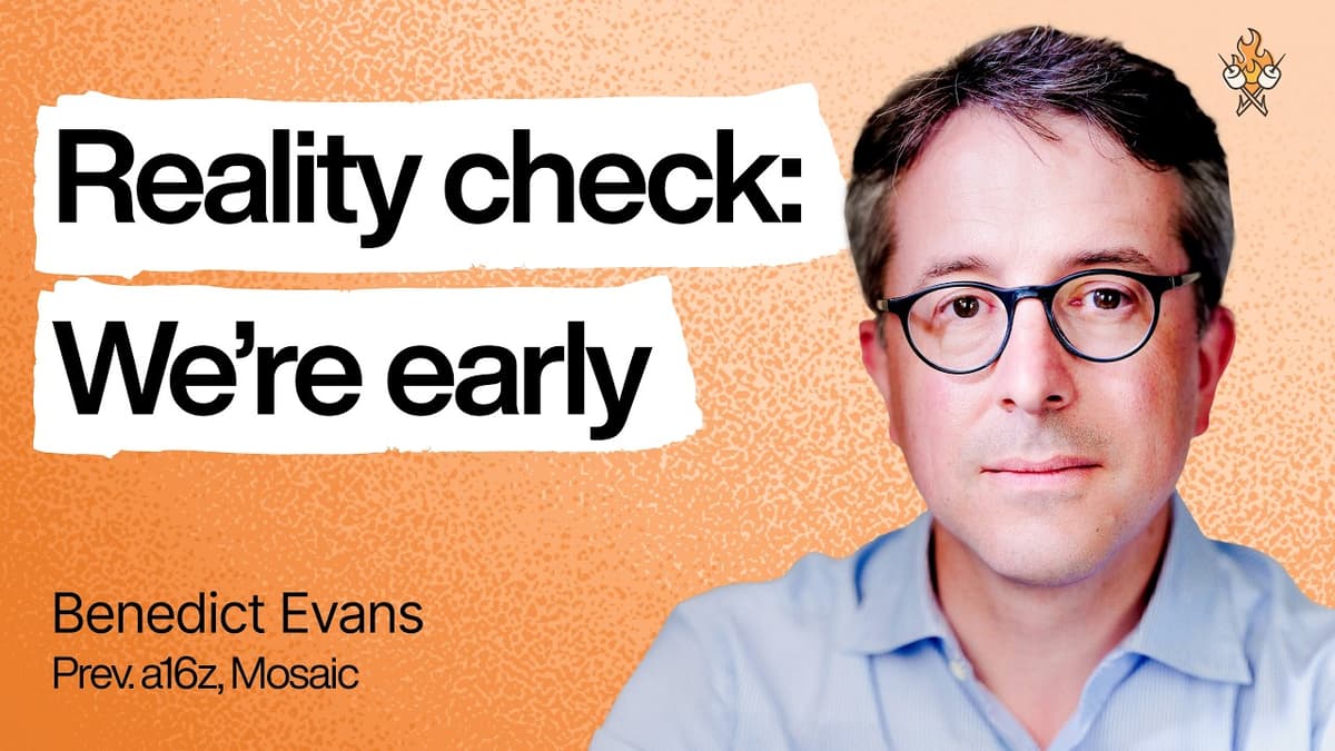 A Rational Conversation on Where AI Is Actually Going | Benedict Evans
