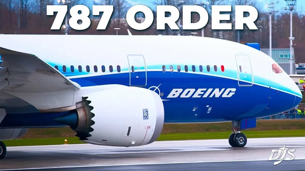 Boeing 787 Order Confirmed
