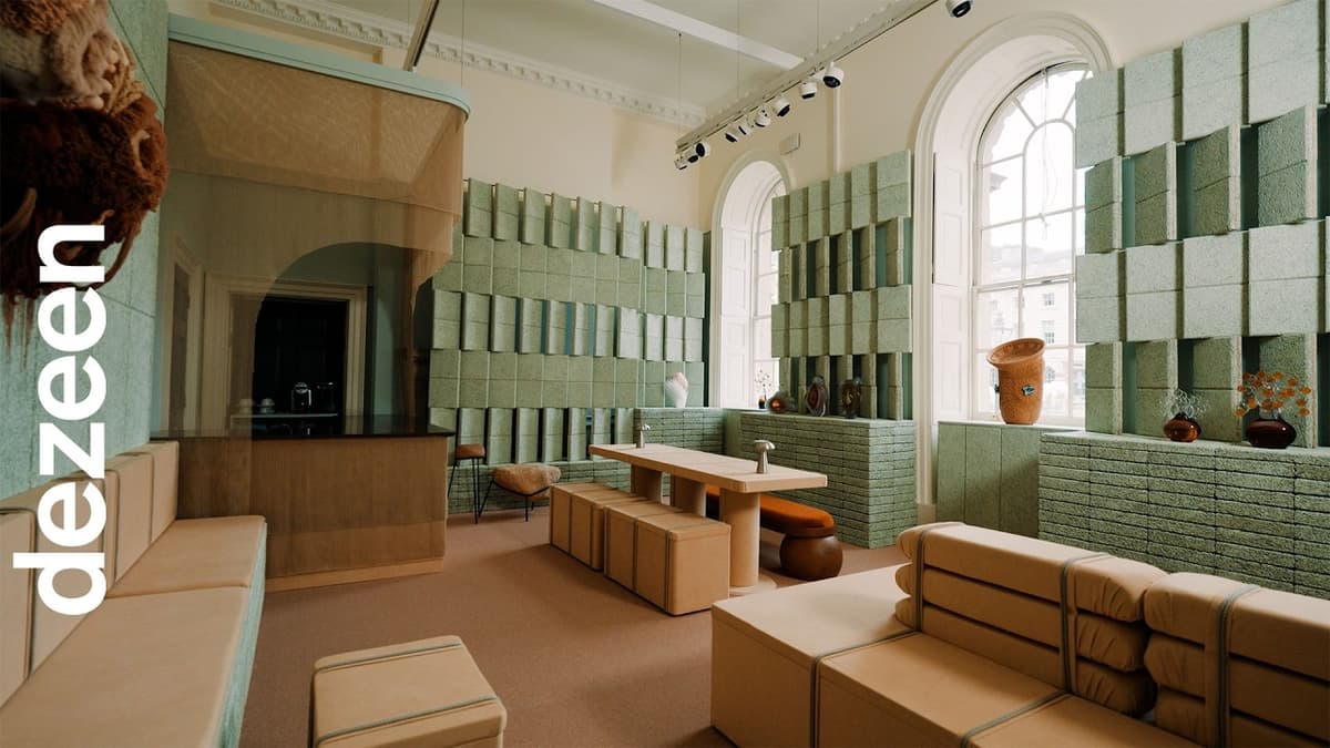 Tola Ojuolape Designs Textured Green Lounge Space for Collect 2026