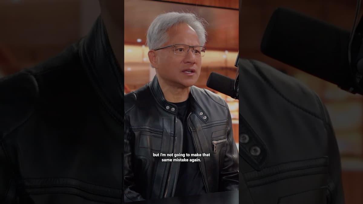 Jensen Huang on Why Nvidia Passed on Anthropic the First Time