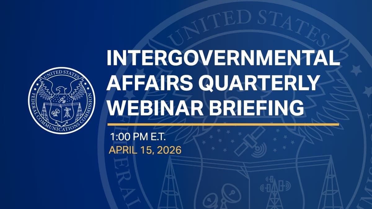 Intergovernmental Affairs Quarterly Webinar Briefing