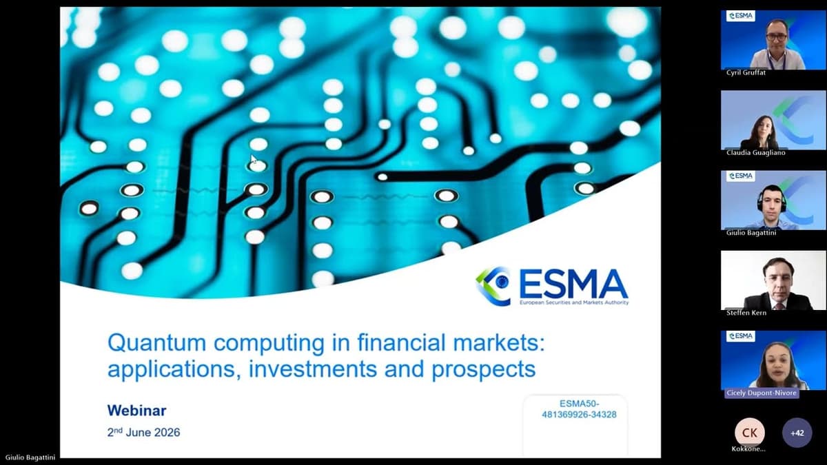 Webinar on the Quantum Computing in Financial Markets: Applications, Investments and Prospects