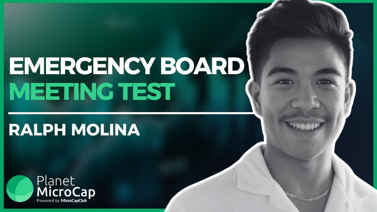 Emergency Board Meeting Test with Ralph Molina, High Conviction Investing Newsletter