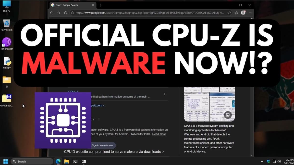 CPU-Z and HWMonitor Are Malware!?