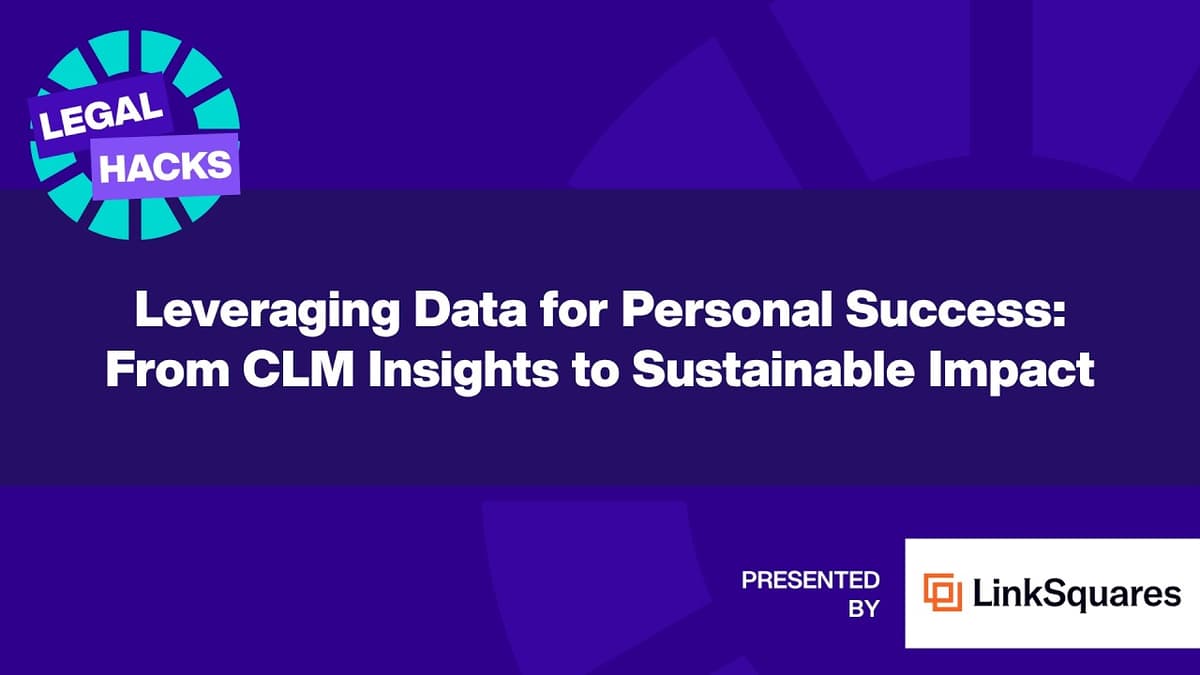 Leveraging Data for Personal Success: From CLM Insights to Sustainable Impact