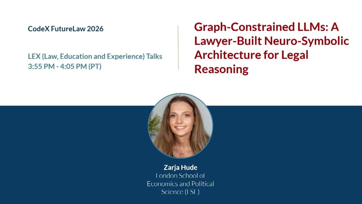 CodeX FutureLaw 2026: Graph-Constrained LLMs