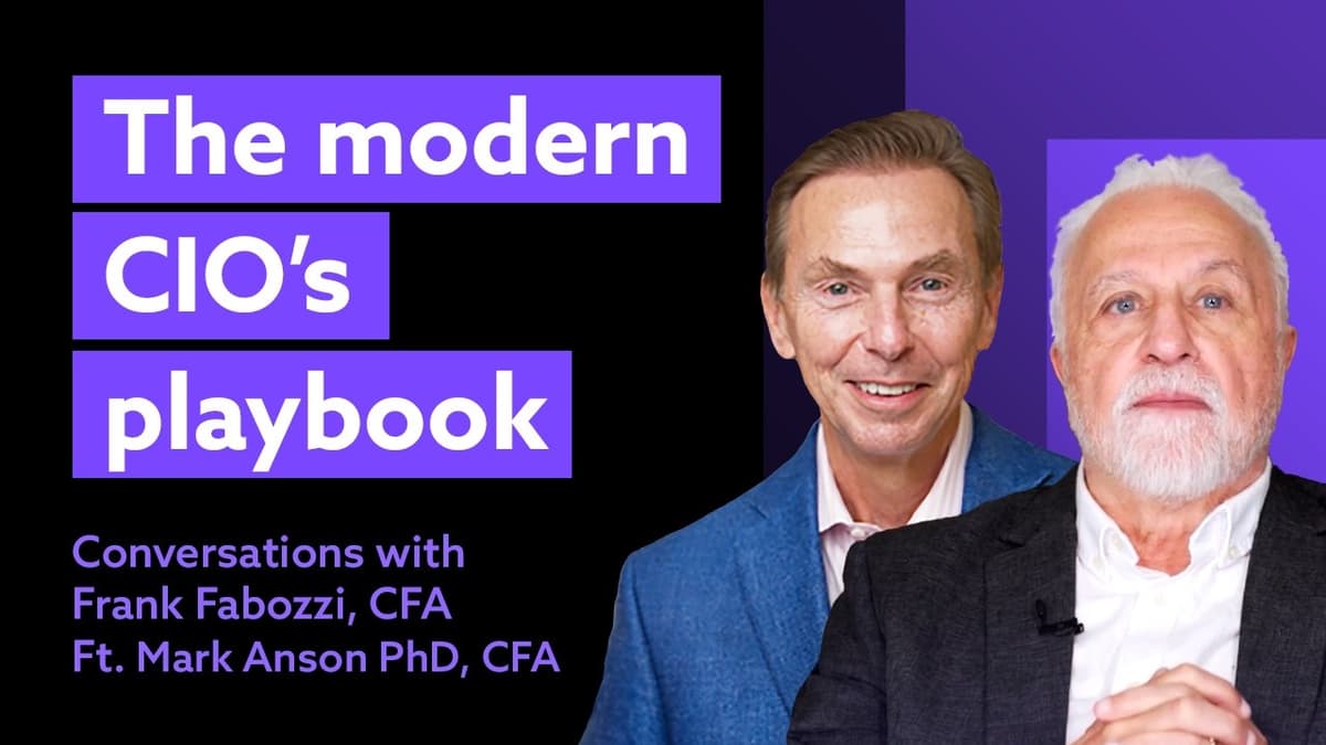 Conversations with Frank Fabozzi, CFA, Featuring Mark Anson, CFA