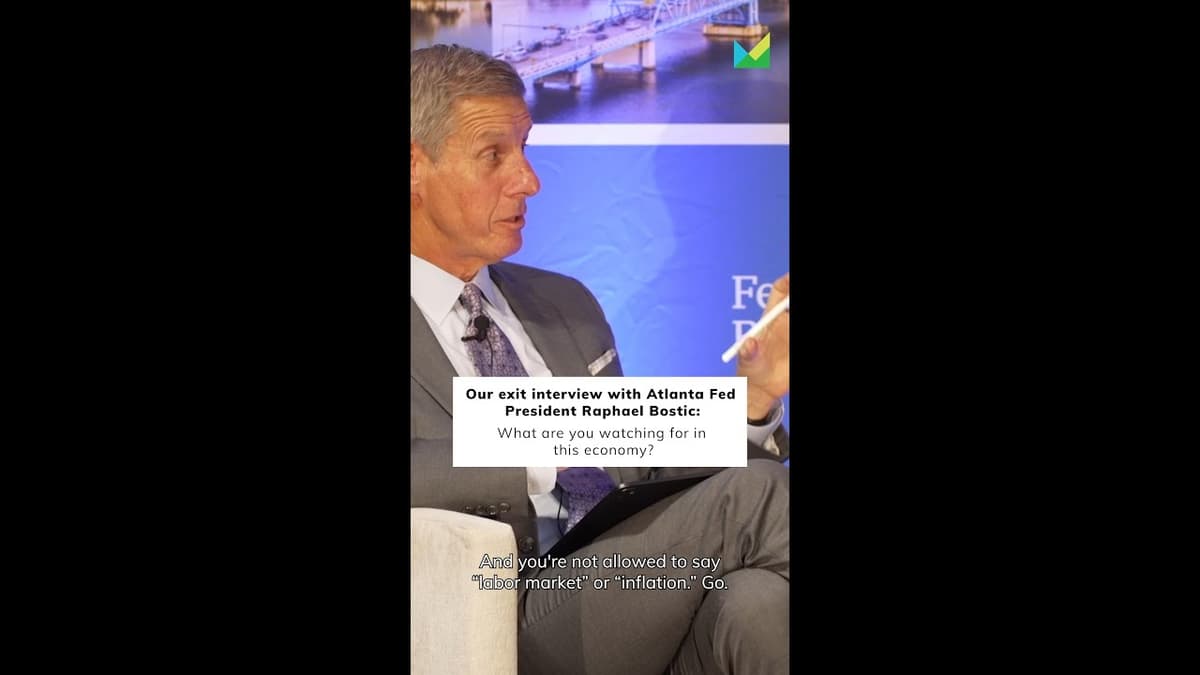 Our Exit Interview with Atlanta Fed President Raphael Bostic.