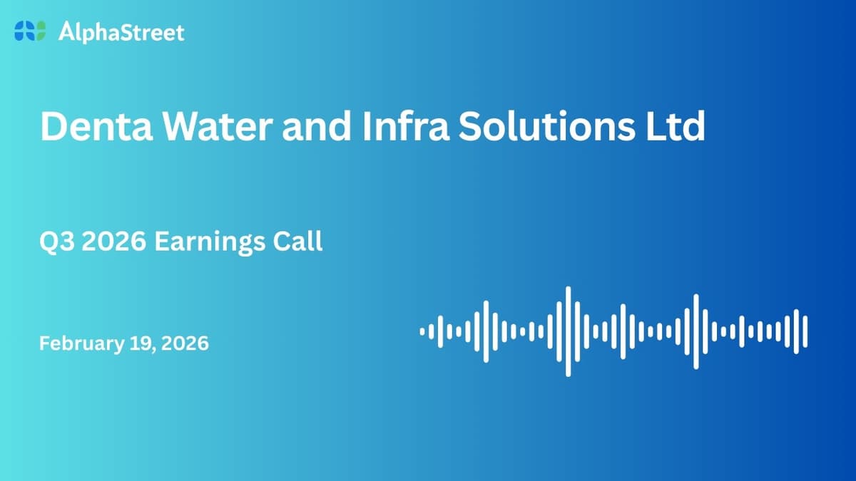 Denta Water and Infra Solutions Ltd Q3 FY2025-26 Earnings Conference Call