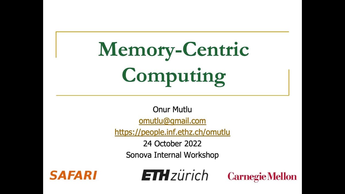 Memory Centric Computing - Sonova Workshop, 24.10.2022
