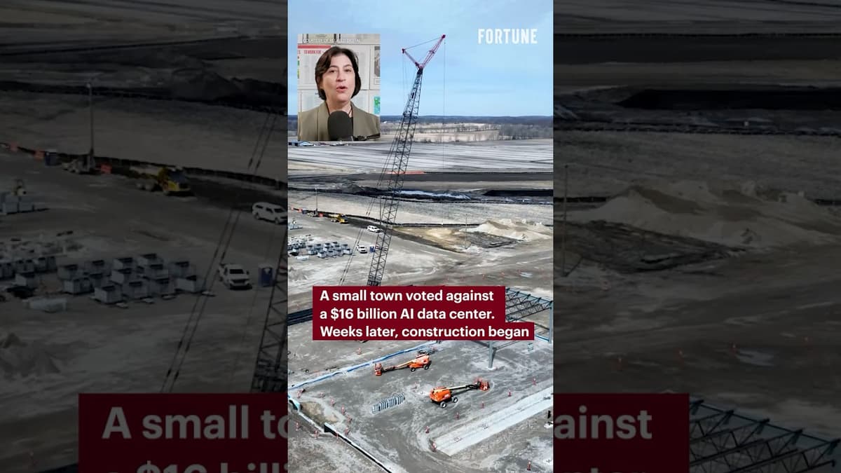 A Small Town Voted Against a $16 Billion AI Data Center. Weeks Later, Construction Began #AI #news
