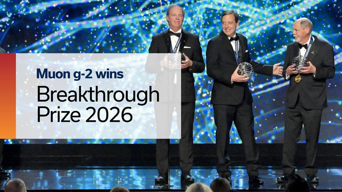 Muon G-2 Wins Breakthrough Prize in Fundamental Physics