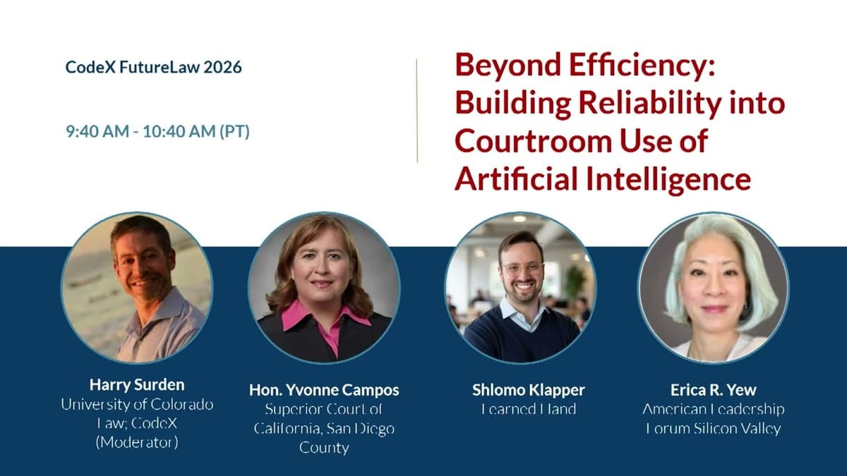 CodeX FutureLaw 2026: Beyond Efficiency