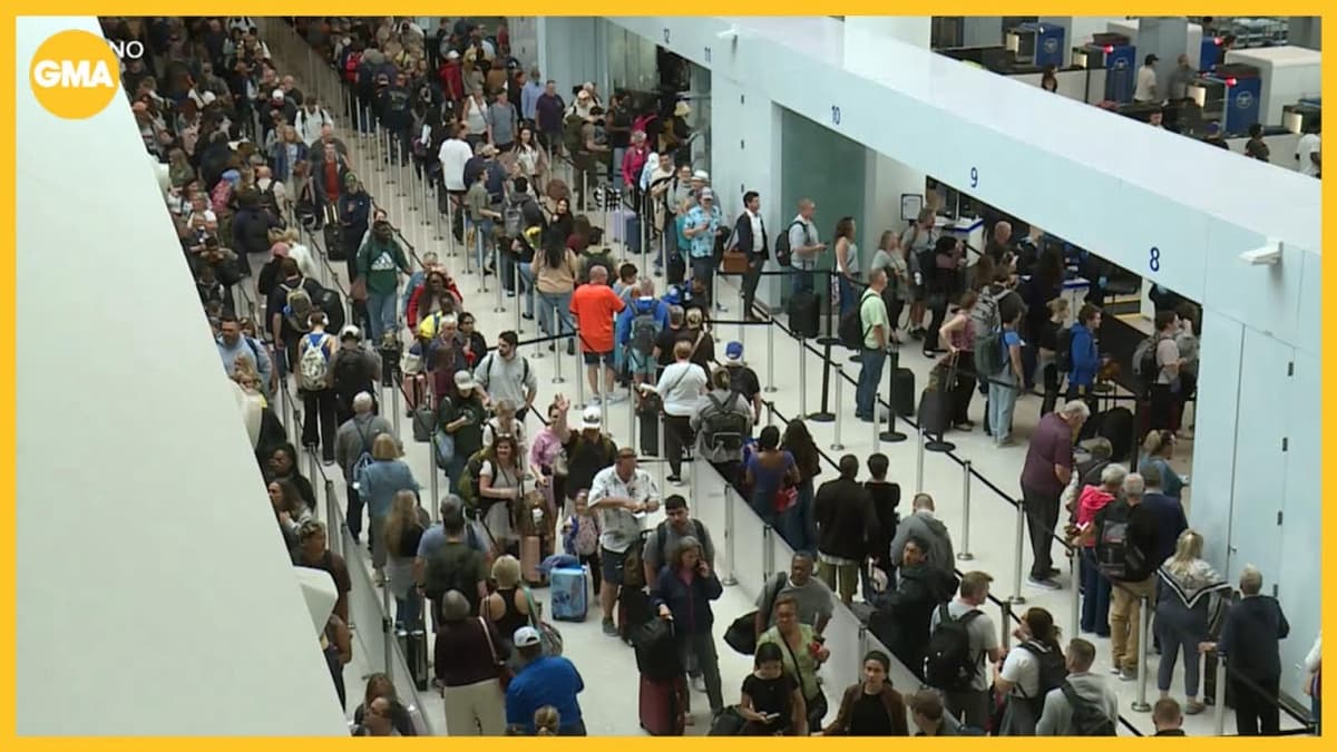 TSA Security Lines Stretch for Hours Amid Partial Government Shutdown