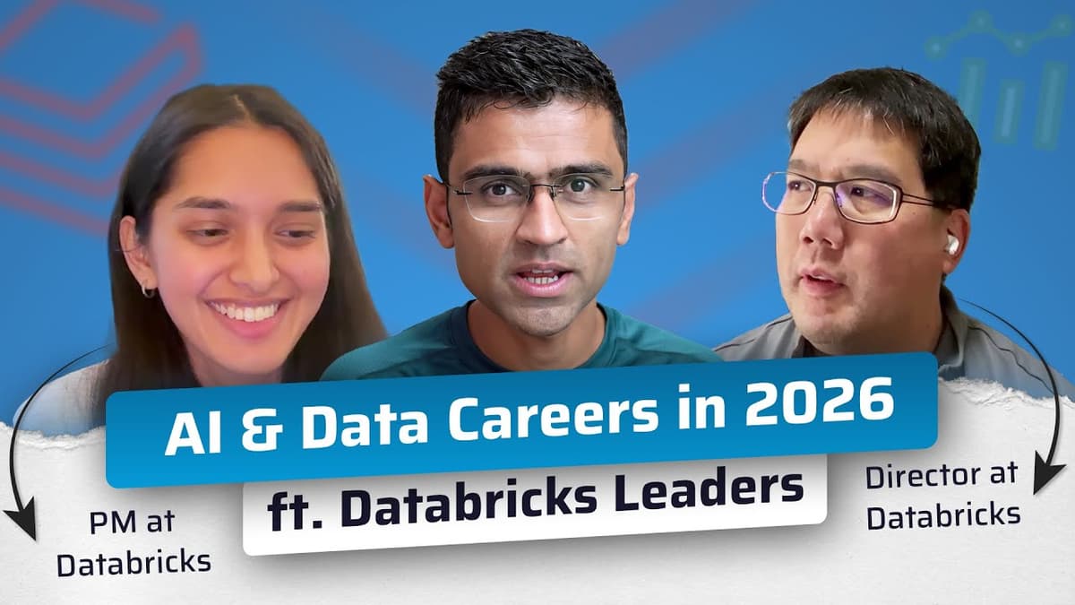 AI & Data Careers in 2026 Ft. Databricks’ Leaders | Platforms & Skills