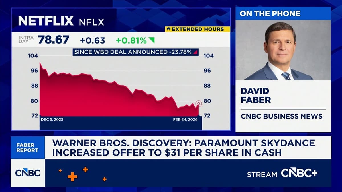Warner Bros. Discovery: Paramount Increased Offer to $31 per Share in Cash