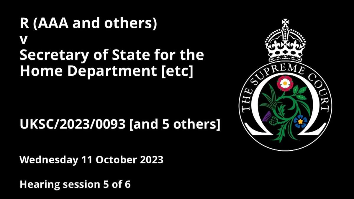 R (AAA (Syria) and Others) v Secretary of State for the Home Department