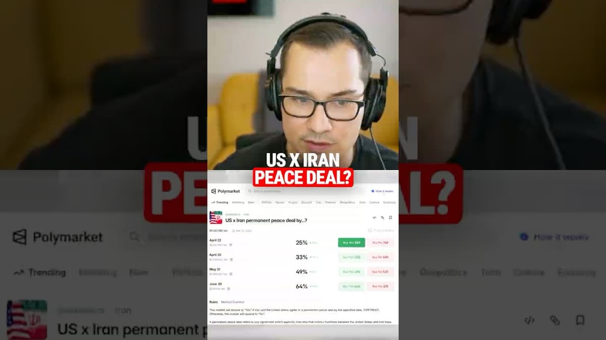 Polymarket Called Iran Peace Deal Before The Stock Market