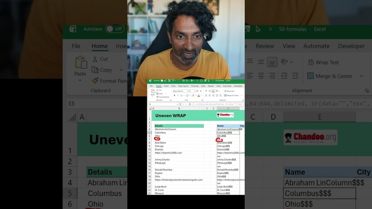 Excel Data Cleaning Trick💡for Uneven Rows of Data #EXCEL