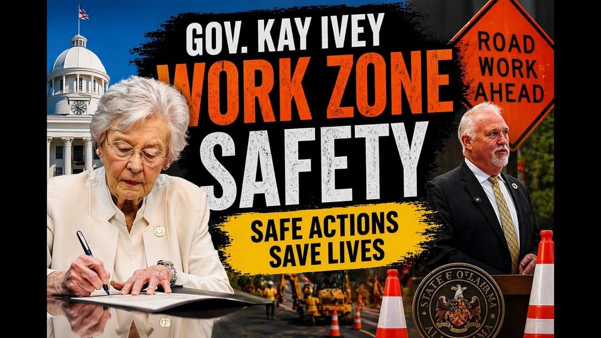 Kay Ivey Signs Work Zone Safety Bill | Inside Alabama’s State Capitol