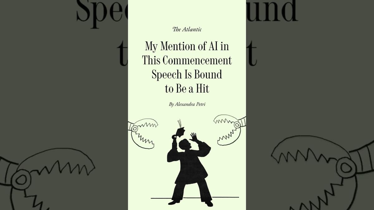 My Mention of AI in This Commencement Speech Is Bound to Be a Hit