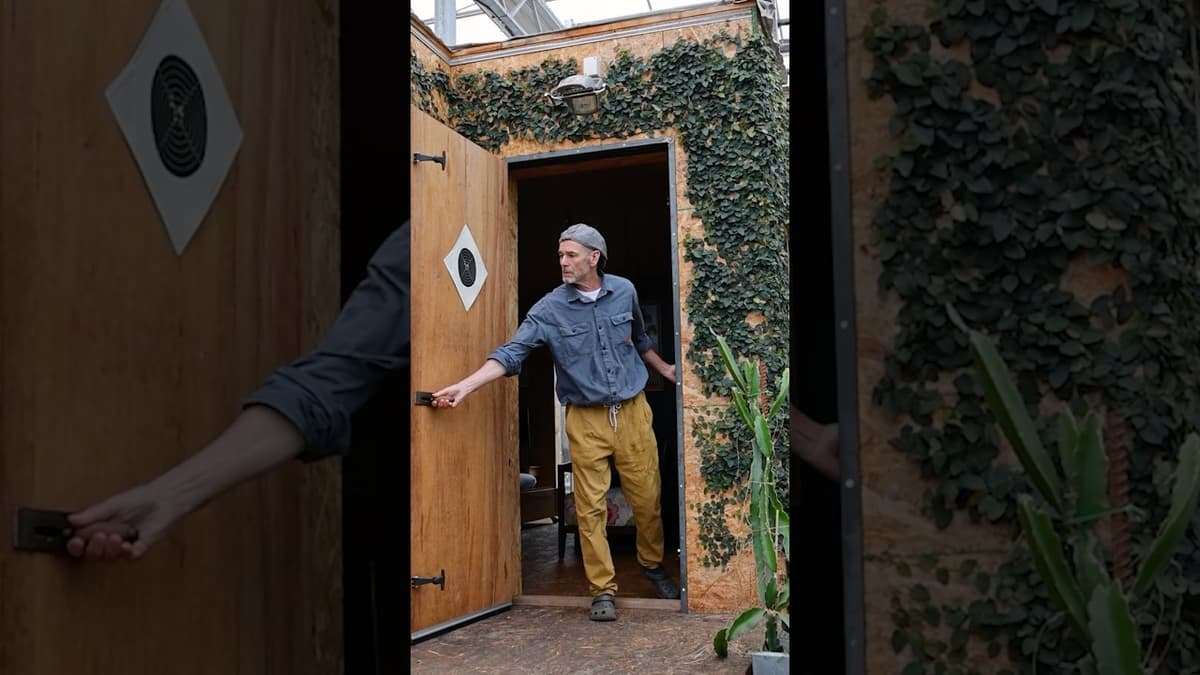 He Built a Tiny House Inside a Greenhouse! 🤩 #tinyhouse