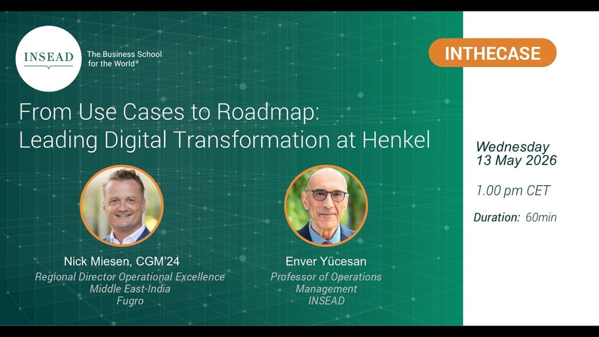 From Use Cases to Roadmap Leading Digital Transformation at Henkel | Enver Yuecesan & Nick Miesen