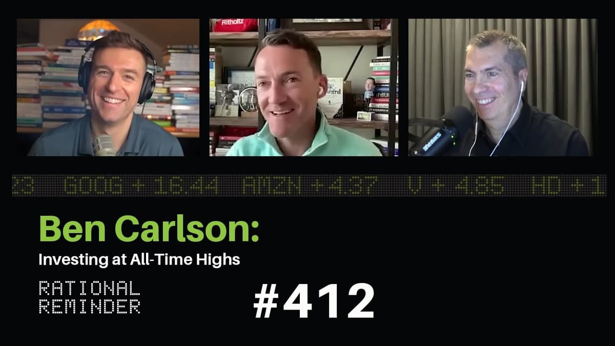 Ben Carlson: Investing at All-Time Highs | Rational Reminder 412