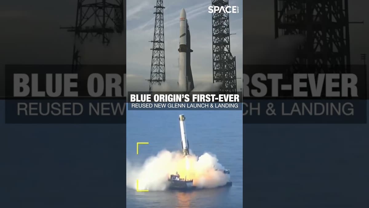 Blue Origin's Big New Glenn 🚀 Launch & Landing #blueorigin #newglenn #rocketlaunch