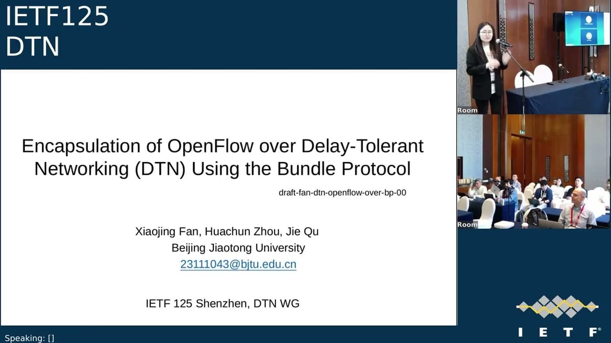 IETF 125: Delay/Disruption Tolerant Networking (DTN) 2026-03-16 03:30