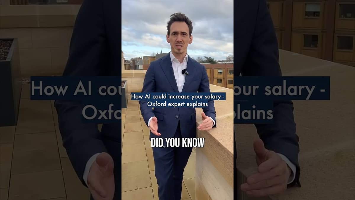 How Al Could Increase Your Salary - Oxford Expert Explains 💸 #OxfordUniversity