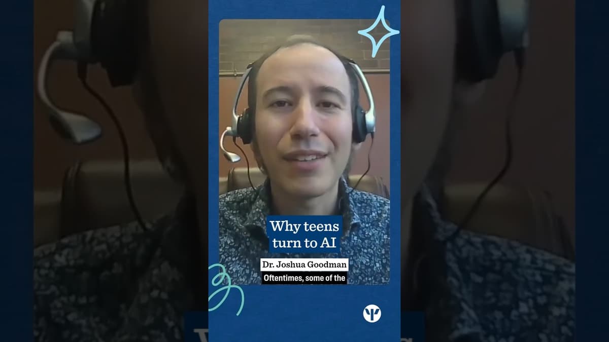 Why Teens Turn to AI #ai #parenting #children #psychology #shorts