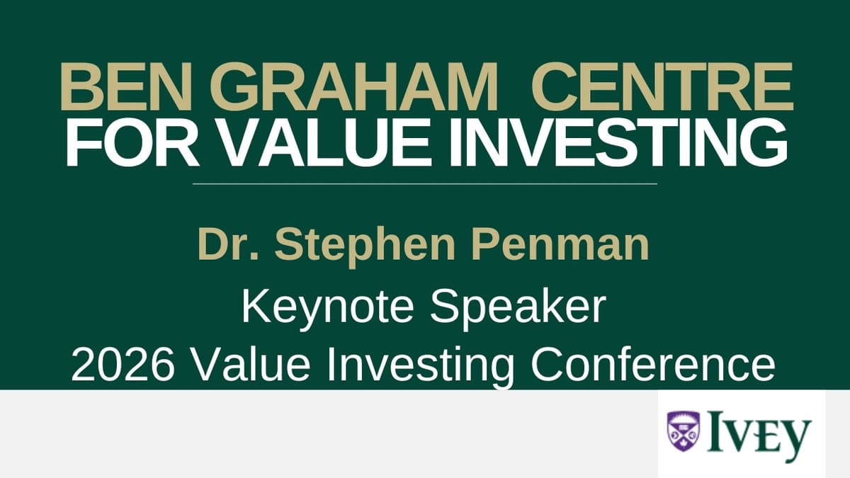 2026 Value Investing Conference | Keynote Speaker: Dr. Stephen Penman