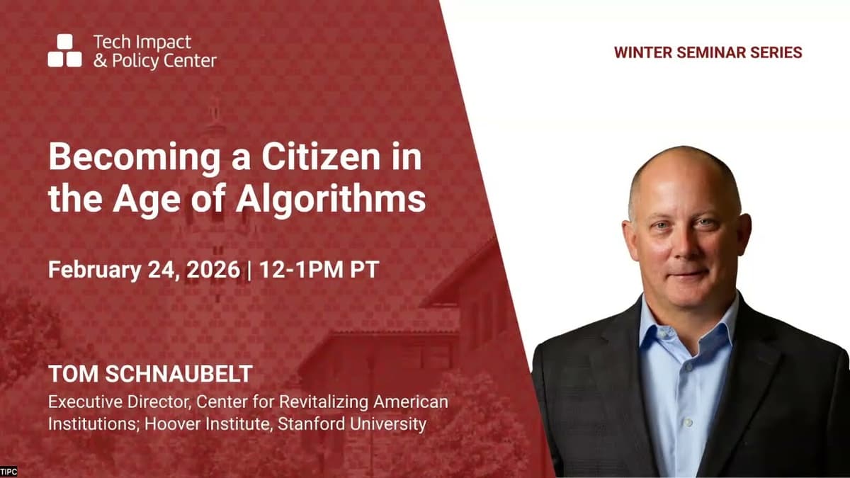 Tom Schnaubelt | Becoming a Citizen in the Age of Algorithms