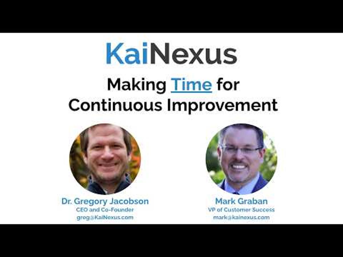 Too Busy to Improve? How Leaders Make Time for Continuous Improvement