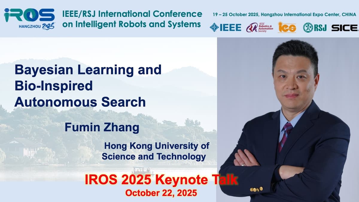 IROS 2025 Keynotes - Embodied Intellgence: Fumin Zhang