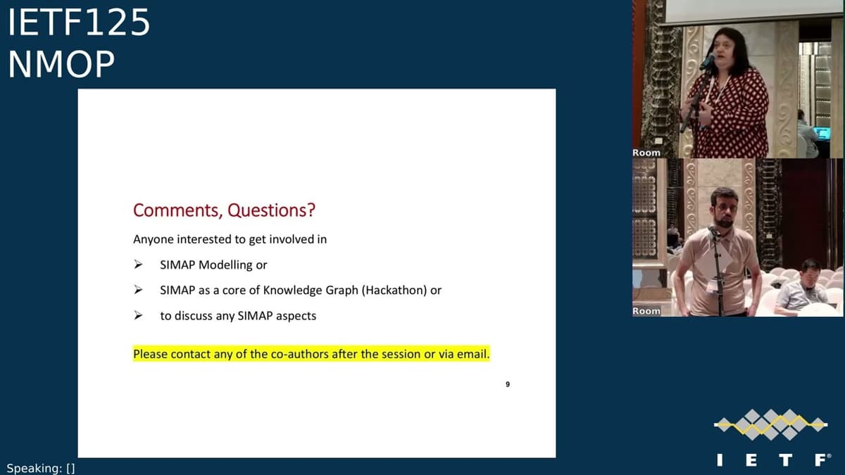 IETF 125: Network Management Operations (NMOP) 2026-03-20 01:00
