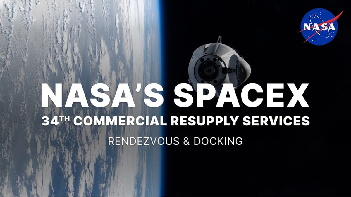 NASA's SpaceX 34th Commercial Resupply Services Rendezvous and Docking
