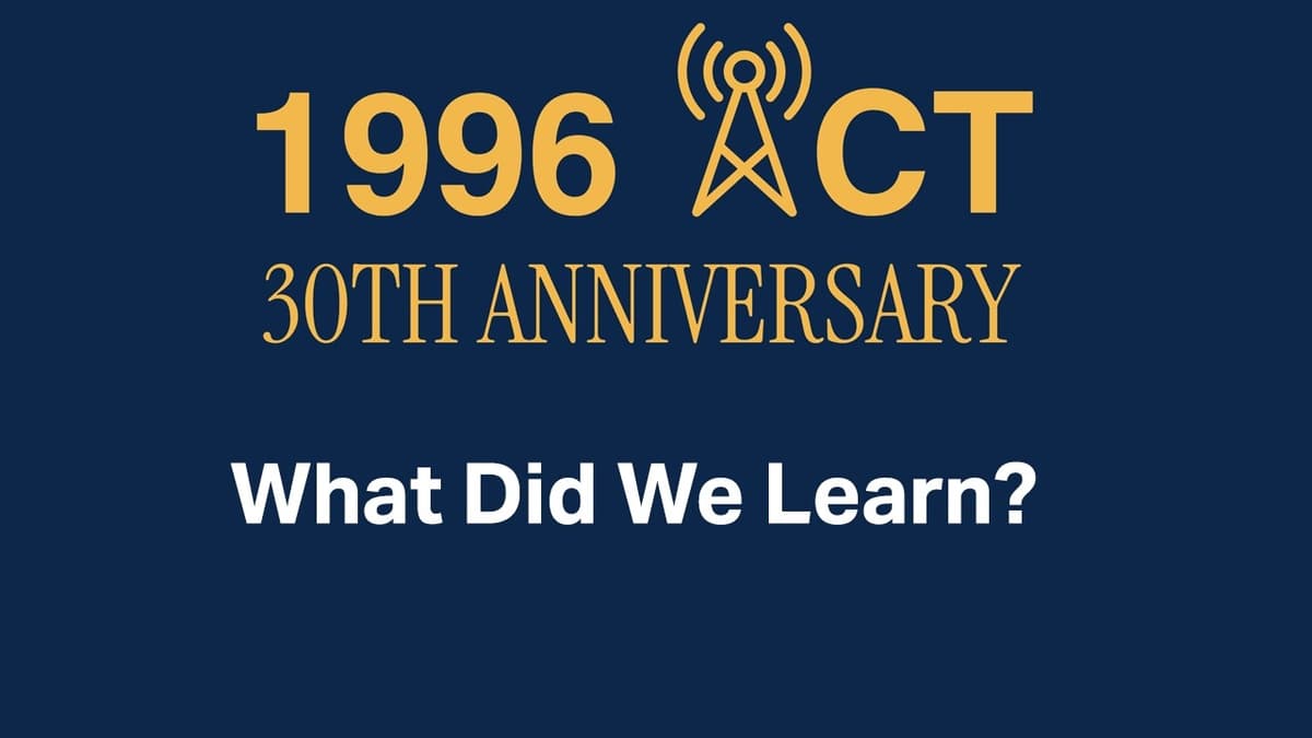 30th Anniversary of the 96 Act Webinar – What Did We Learn?