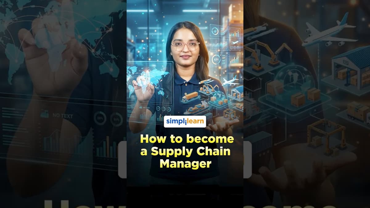 Supply Chain Manager Roadmap 2026 | How To Become A Supply Chain Manager  #Shorts  #Simplilearn