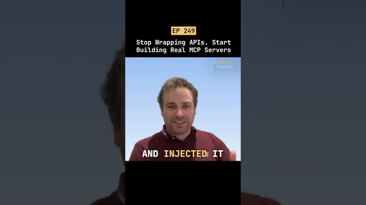 Stop Wrapping APIs. Start Building Real MCP Servers. #shorts