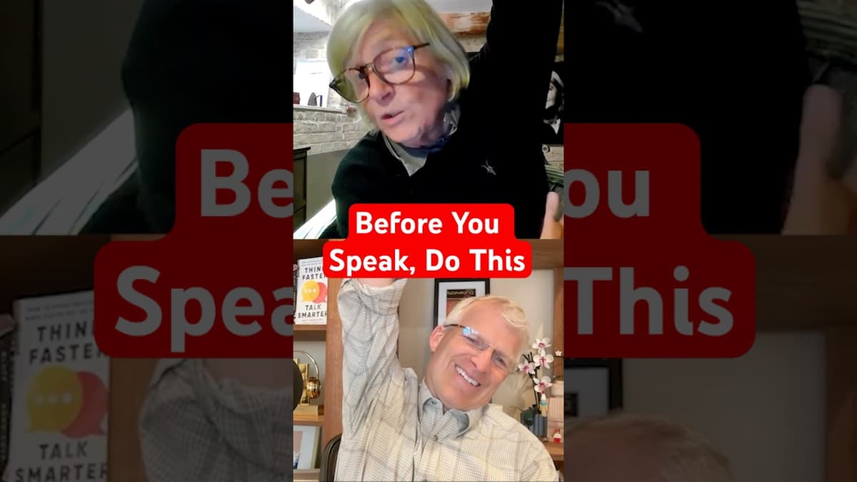 Before You Speak, Do This