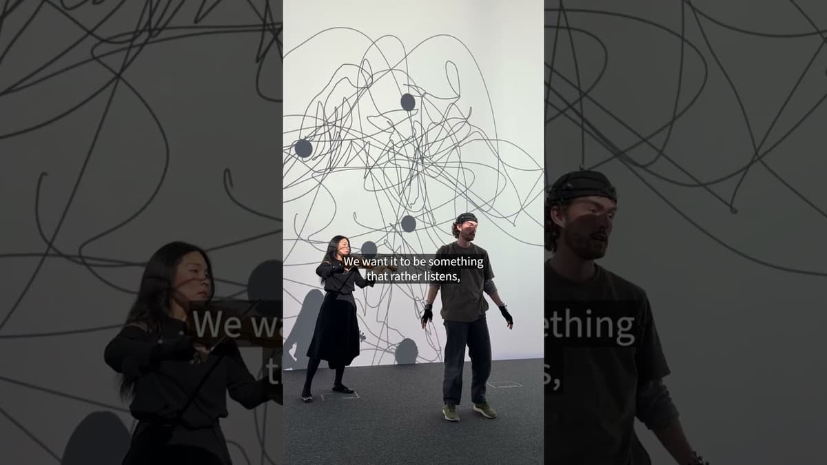 🎻🧑💻 Exploring Movement, Sound and Technology in Royal College of Art Snap Visualisation Lab #Shorts