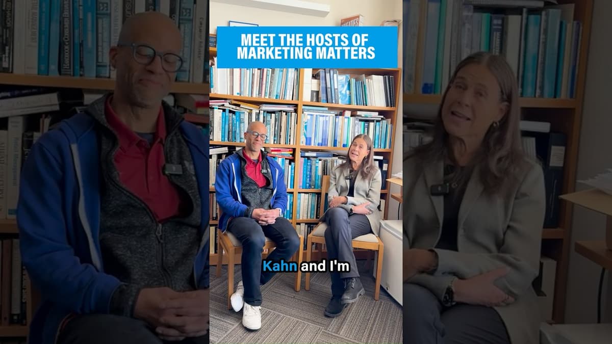 Wharton Marketing Matters Podcast – Meet Hosts Barbara Kahn & Americus Reed